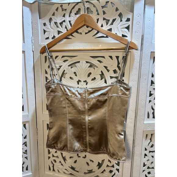 House of CB Chantal Champagne Satin Top Size L Plus Cup - Picture 6 of 10